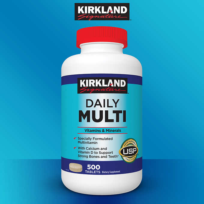 Kirkland Signature Daily Multi, 500 Tablets 成人綜合維生素礦物質 （500粒）